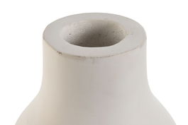 DKD Home Decor Jarrón Moderno Blanco Mango Cara 15 x 30 x 15 cm