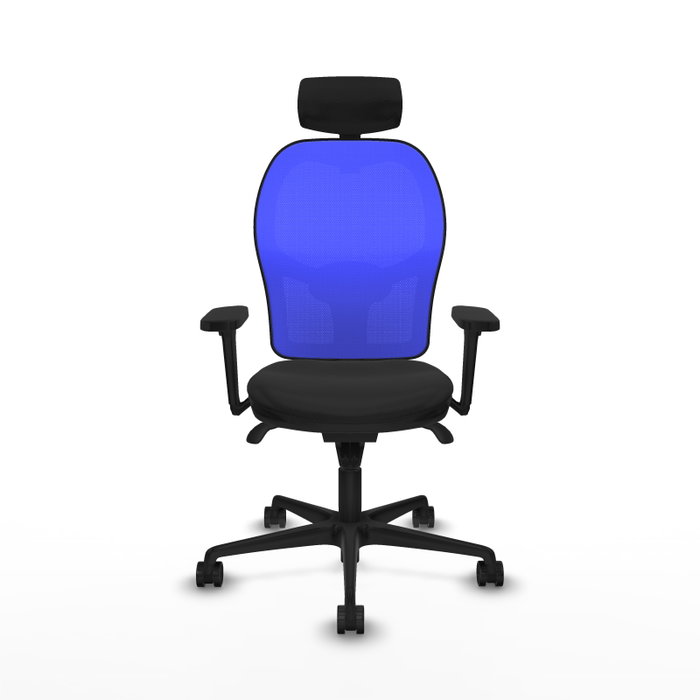 PIQUERAS Y CRESPO Silla de oficina Jorquera con mecanismo Sincro, Negro y Azul