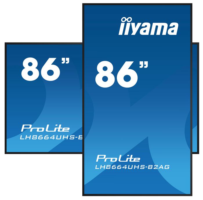 iiyama 86" UHD IPS DLED 3840x2160 Panel 500cd/m² Haze 25% Soporte 24/7 Operación Pantalla Profesional