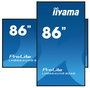 iiyama 86" UHD IPS DLED 3840x2160 Panel 500cd/m² Haze 25% Soporte 24/7 Operación Pantalla Profesional