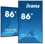 iiyama 86" UHD IPS DLED 3840x2160 Panel 500cd/m² Haze 25% Soporte 24/7 Operación Pantalla Profesional