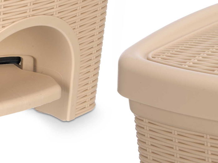 Stefanplast Papelera Elegance Gr Crema 20L 27.5 x 38.5 x 31 cm (Set de 6)