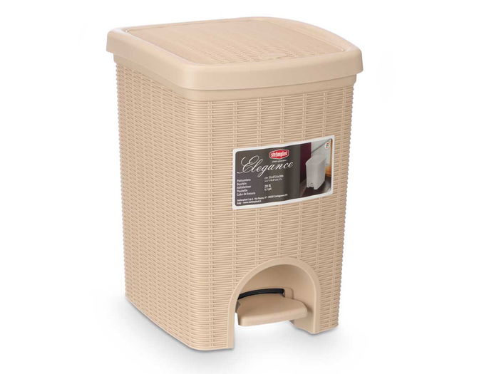 Stefanplast Papelera Elegance Gr Crema 20L 27.5 x 38.5 x 31 cm (Set de 6)