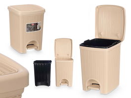 Stefanplast Papelera Elegance Gr Crema 20L 27.5 x 38.5 x 31 cm (Set de 6)