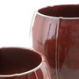 S/2 Maceteros Rojo Cerámica Decoración 55 X 55 X 55 cm