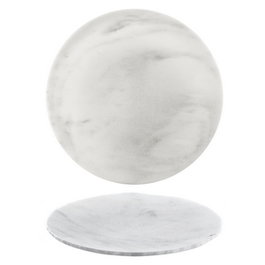 Summa Premium Plato de Mármol y Piedra Blanco 30 cm (Set de 3)