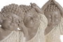 DKD Home Decor Figura de Buda de Resina Blanca - Pack de 6 unidades