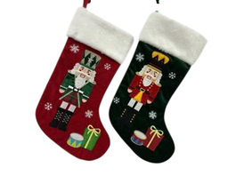 DKD Home Decor Calcetines Cascanueces Surtidos Rojo y Verde