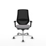 PIQUERAS Y CRESPO Silla de oficina Mardos con mecanismo Sincro/Traslack, Gris/Negro
