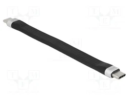 DeLOCK Cable USB 3.2 Gen 2 Type-C a Type-C FPC 13,5 cm Negro
