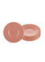 Hermia NON0037 Platillos de Cerámica Color Somon Juego de Seis Unidades Elegantes y Resistentes Perfectos para el Uso Diario