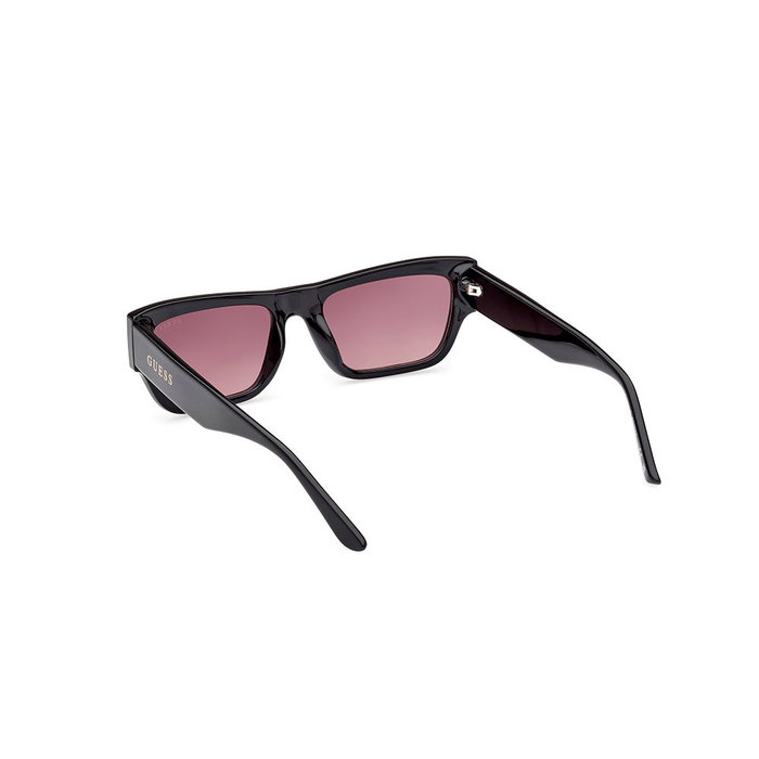 GUESS Gafas de Sol GU7902 01T para Mujer, Montura Negra Rectangular, Cristal Burdeos Degradado, 53 mm, Patilla 140 mm