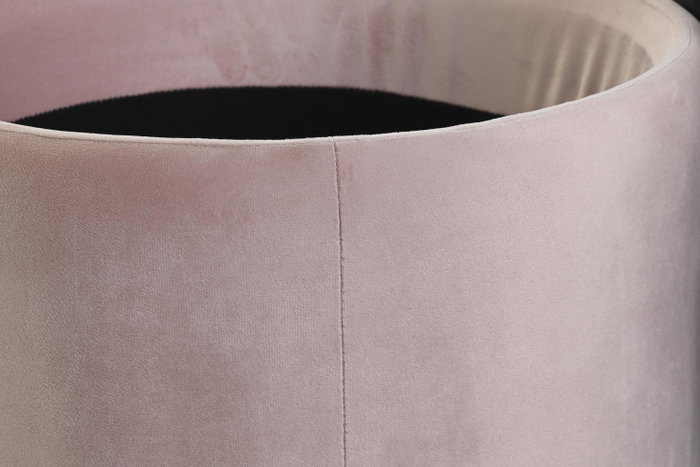 DKD Home Decor Reposapiés Rosa Negro Poliester Metal 42 x 42 x 42 cm