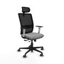 PIQUERAS Y CRESPO Silla de oficina Haches Gris con mecanismo Sincro/Traslack