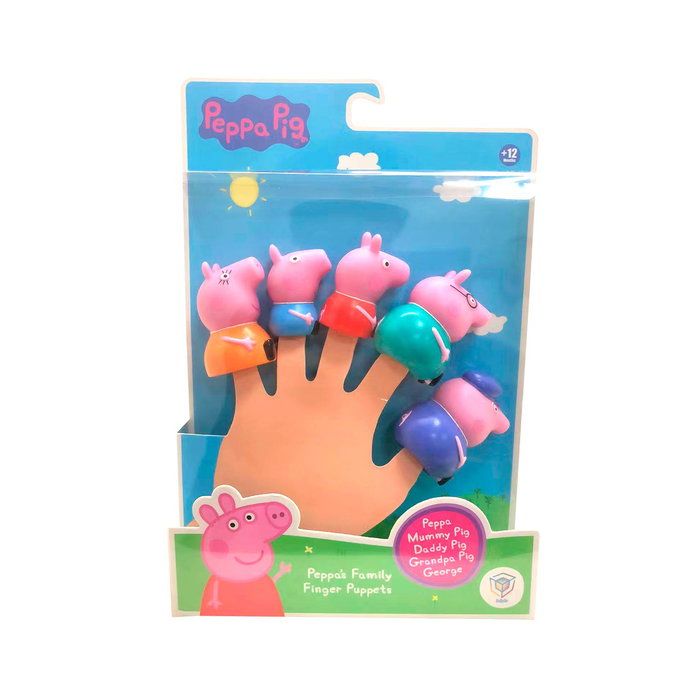 Deqube Peppa Pig: 5 Marionetas De Dedos Familia Para Baño Goma +12 Meses