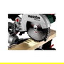 Metabo KGS216M Sierra de inglete con carriles deslizantes y guía láser, 216 mm, 1200 W, 5000 RPM, para corte en madera