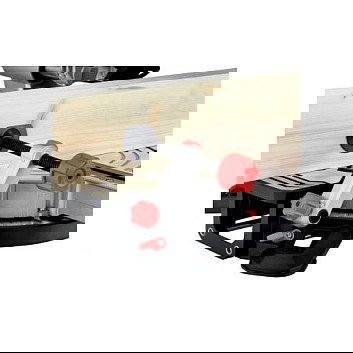 Metabo KGS216M Sierra de inglete con carriles deslizantes y guía láser, 216 mm, 1200 W, 5000 RPM, para corte en madera