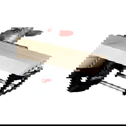 Metabo KGS216M Sierra de inglete con carriles deslizantes y guía láser, 216 mm, 1200 W, 5000 RPM, para corte en madera