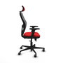 PIQUERAS Y CRESPO Silla de oficina Jorquera con mecanismo Sincro/Traslack Rojo y Gris
