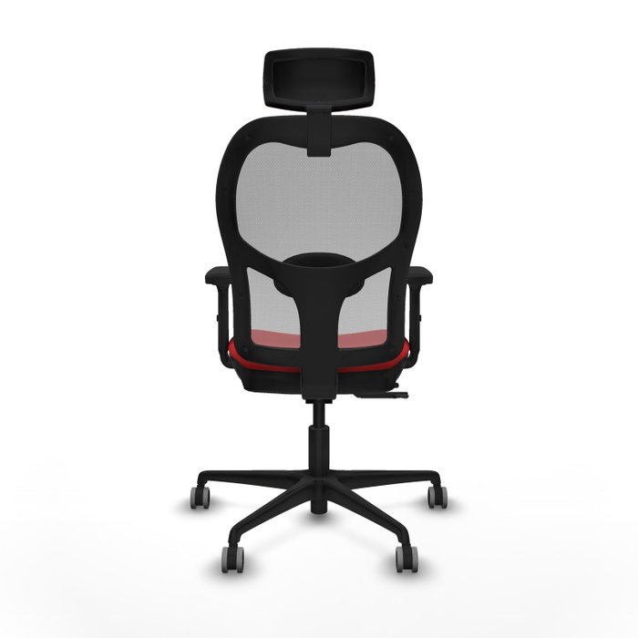 PIQUERAS Y CRESPO Silla de oficina Jorquera con mecanismo Sincro/Traslack Rojo y Gris