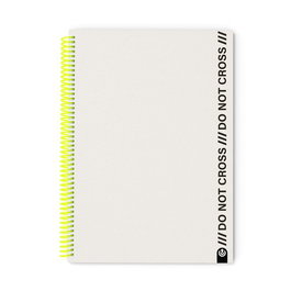 Bloc Carchivo Do Not Cross Tapa Pp Foam A4 100H Cuadric.5X5 Grey (Set de 4)