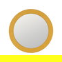 Espejo Redondo Mostaza Mdf-Tejido 80 X 4 X 80 cm