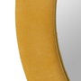 Espejo Redondo Mostaza Mdf-Tejido 80 X 4 X 80 cm