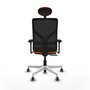 PIQUERAS Y CRESPO Silla de oficina Motilla Naranja y Negro