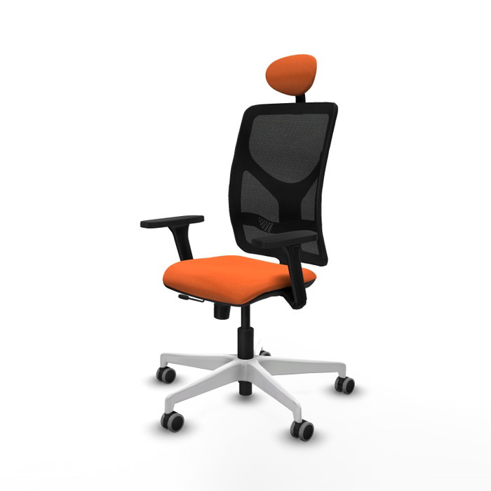 PIQUERAS Y CRESPO Silla de oficina Motilla Naranja y Negro PIQUERAS Y CRESPO Silla de oficina Motilla Naranja y Negro