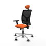 PIQUERAS Y CRESPO Silla de oficina Motilla Naranja y Negro