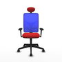 PIQUERAS Y CRESPO Silla de oficina Motilla con mecanismo Sincro, rojo y azul