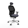 PIQUERAS Y CRESPO Silla de oficina Jorquera Gris oscuro/Negro con mecanismo Sincro/Traslack