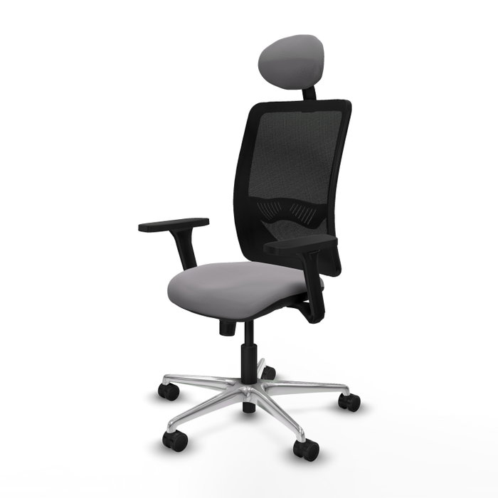 PIQUERAS Y CRESPO Silla de oficina Zulema con Mecanismo Sincro, Gris y Negro PIQUERAS Y CRESPO Silla de oficina Zulema con Mecanismo Sincro, Gris y Negro