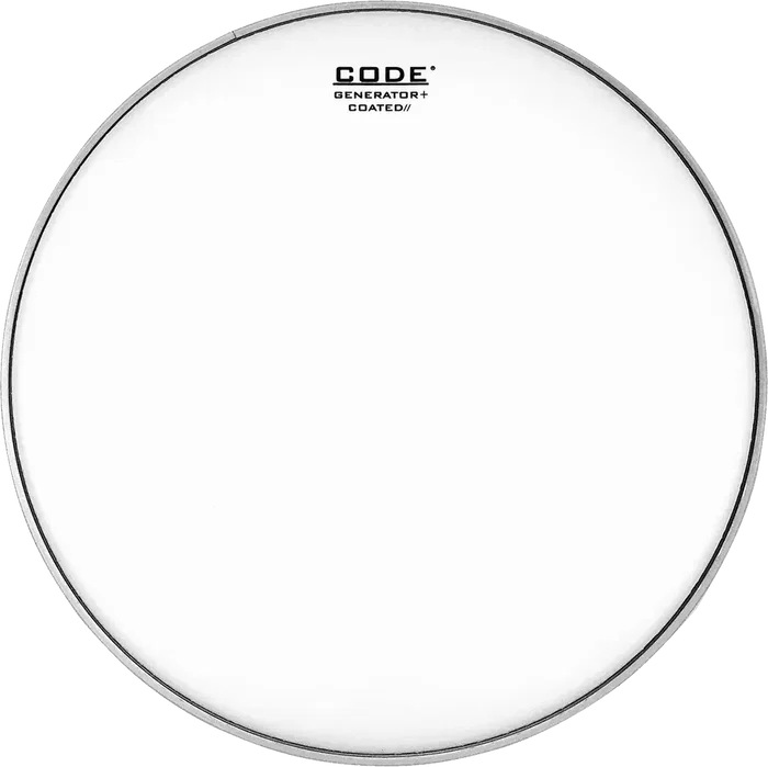 CODE Parche para Batería 8" Generator Coated Blanco