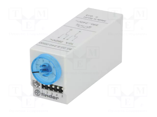FINDER Relé de tiempo Serie 85 230VAC DPDT