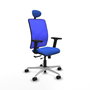 PIQUERAS Y CRESPO Silla de oficina Motilla con mecanismo Sincro/Traslack Azul
