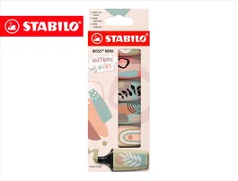 Stabilo Rotulador Boss Mini Naturevibes Estuche 6 Unidades Colores Surtidos Fluorescente 2/5 mm