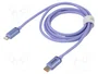 Baseus Lightning a USB-C Crystal Shine 20W PD 1.2m fioletowy