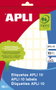 Apli Etiquetas Adhesivas Blancas 12x18 mm, 560 unidades