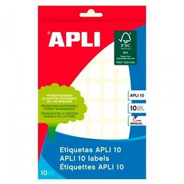 Apli Etiquetas Adhesivas Blancas 12x18 mm Cantos Romos Formato Apli 10 Pack 10 Hojas 560 Etiquetas Escritura Manual