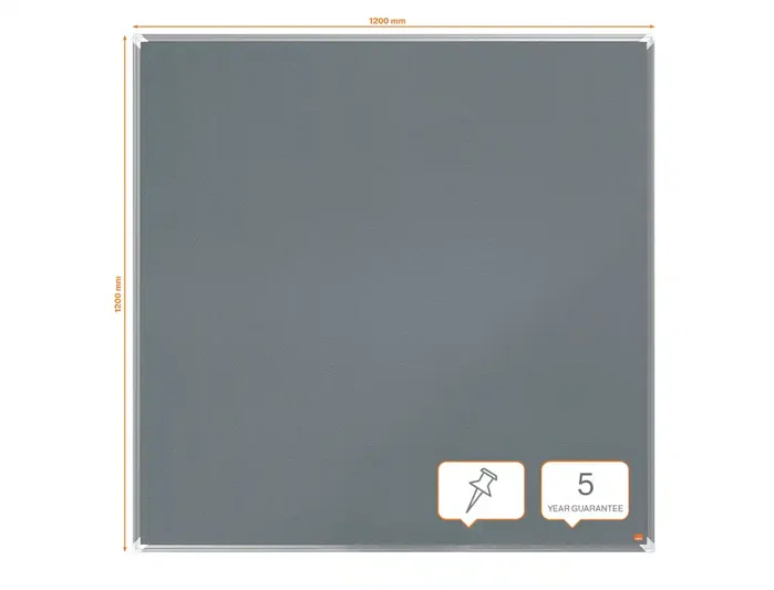Nobo Premium Ecolabel Tablero de anuncios fieltro gris 1200x1200 mm Nobo Premium Ecolabel Tablero de anuncios fieltro gris 1200x1200 mm