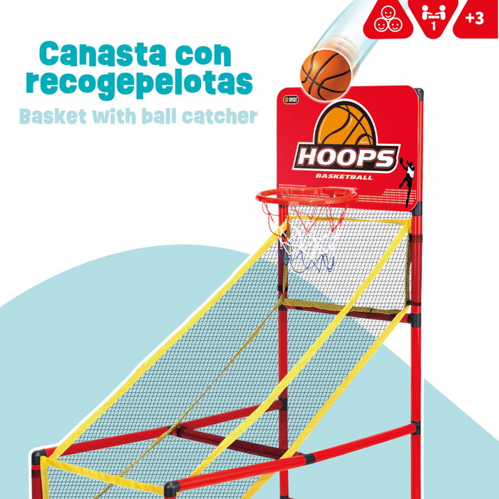 CB SPORTS Canasta de baloncesto con recogedor
