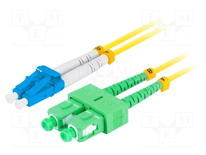 LANBERG Latiguillo de fibra óptica LC/UPC a SC/APC 0,5m Duplex SMF LANBERG Latiguillo de fibra óptica LC/UPC a SC/APC 0,5m Duplex SMF