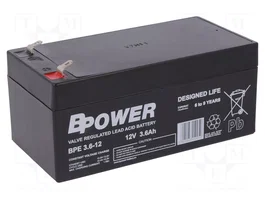 BPOWER Batería de Plomo-Ácido AGM 12V 3,6Ah BPE
