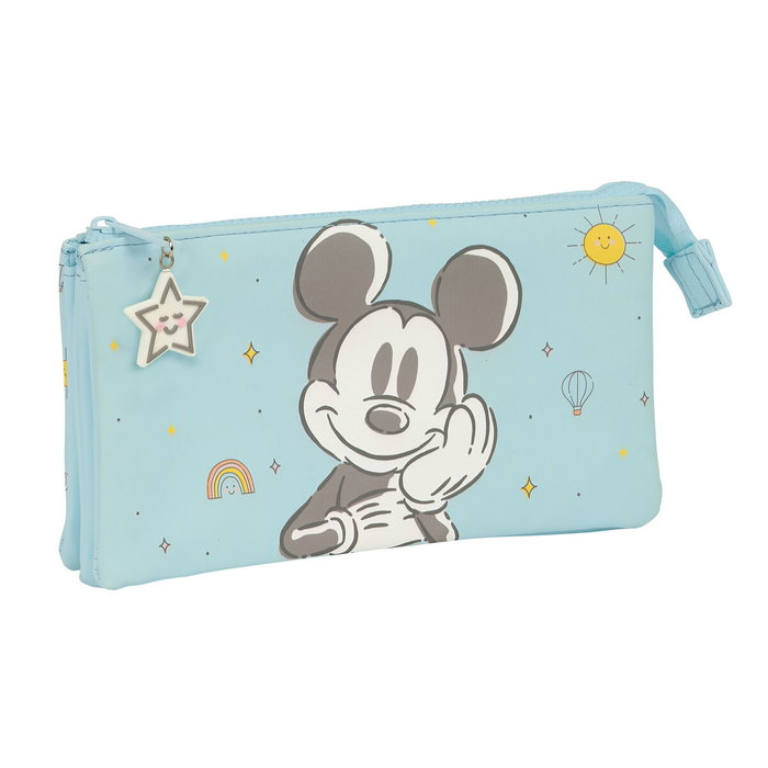 Portatodo Triple Mickey Mouse Clubhouse Baby Azul claro 22 x 12 x 3 cm Portatodo Triple Mickey Mouse Clubhouse Baby Azul claro 22 x 12 x 3 cm