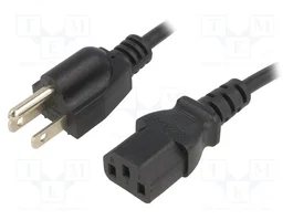 ESPE Cable de Alimentación SVT 3x18AWG IEC C13 a NEMA 5-15 (B) 1,8m