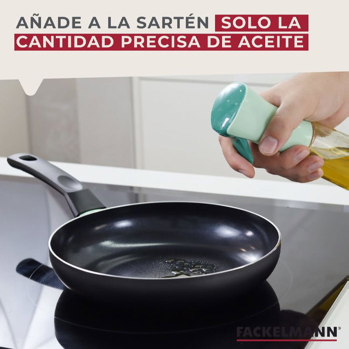 FACKELMANN Pulverizador de Aceite para Cocina, Botella de Cristal 220 ml