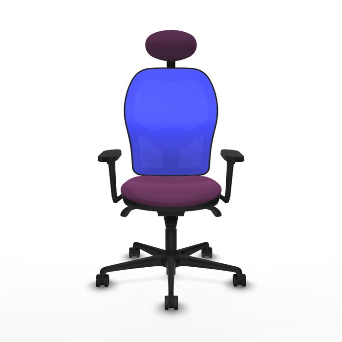 PIQUERAS Y CRESPO Silla de oficina Jorquera con mecanismo Sincro, Morado y Azul
