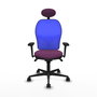 PIQUERAS Y CRESPO Silla de oficina Jorquera con mecanismo Sincro, Morado y Azul