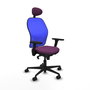 PIQUERAS Y CRESPO Silla de oficina Jorquera con mecanismo Sincro, Morado y Azul